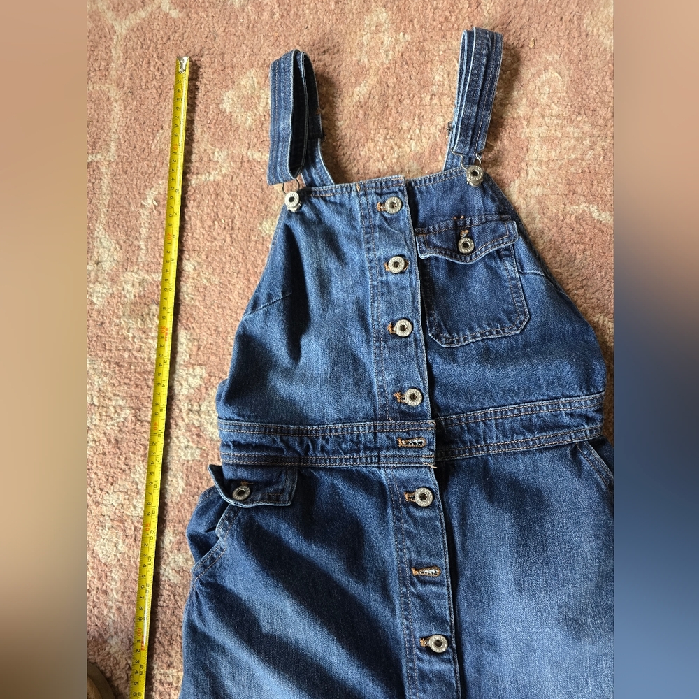 Lucky Brand Apron Style Midi Denim Dress - Picture 3 of 5